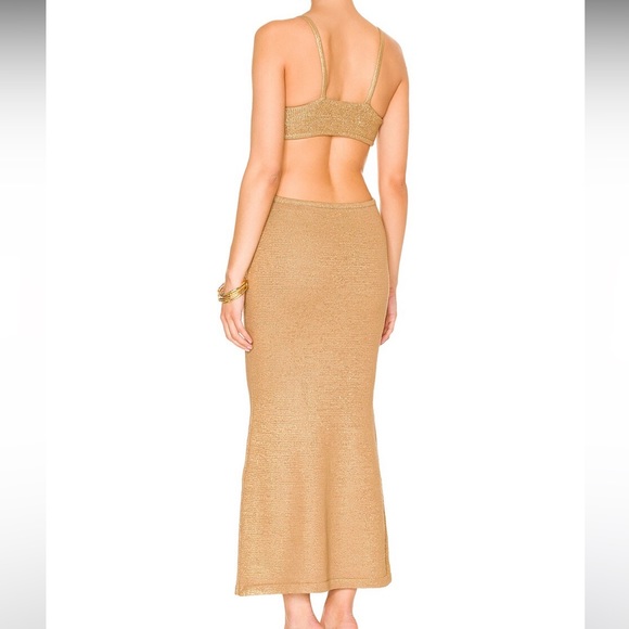 Cult Gaia Serena Knit Dress Gold - Picture 3 of 4